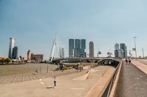 Erasmusbrug Rotterdam, met als bijnaam "De Zwaan"