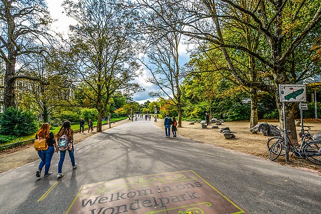 Vondelpark Amsterdam, deel van de route van de Marathon van Amsterdam